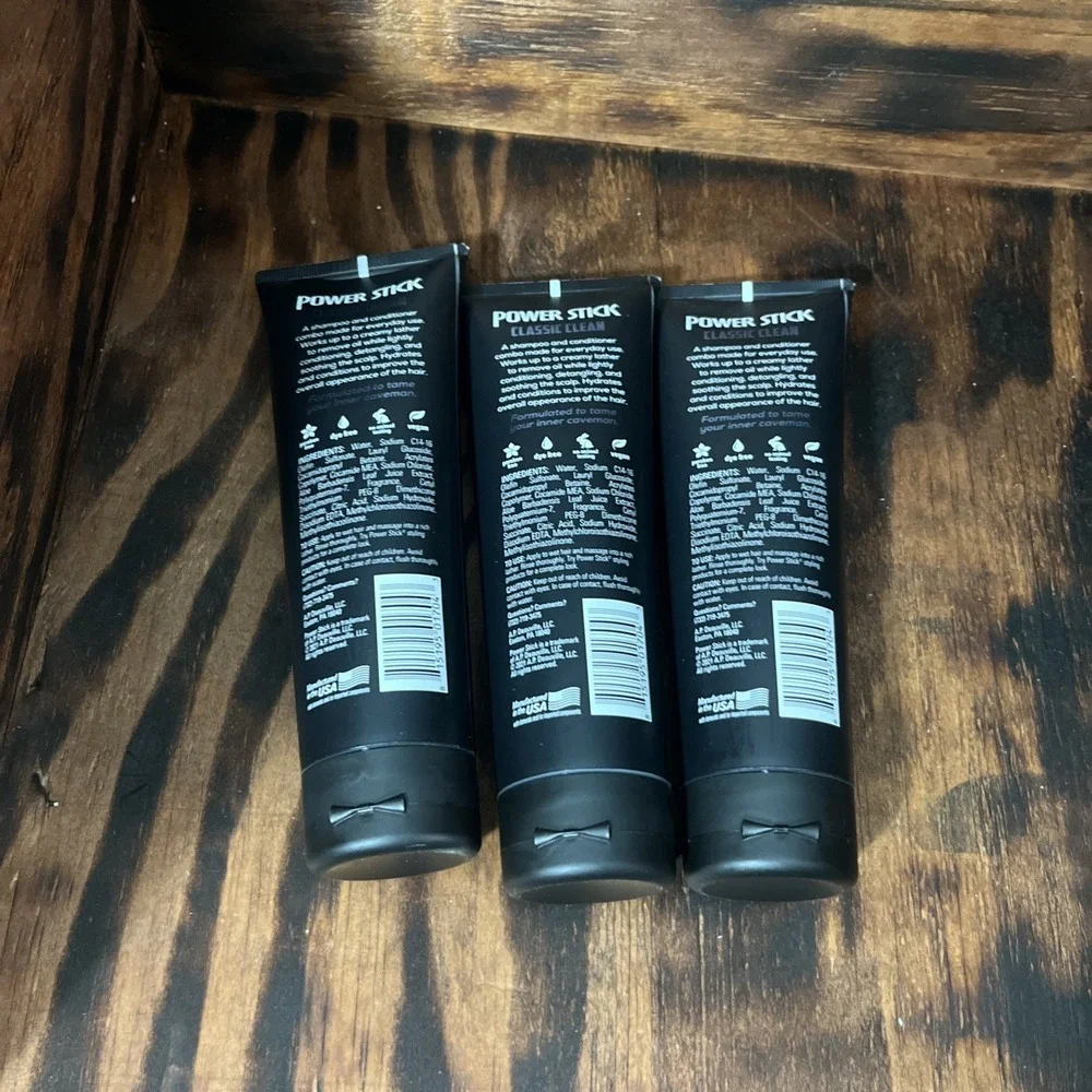 New Lot of 3 Power Stick CLASSIC CLEAN 2 in 1 Shampoo,‎ Conditioner